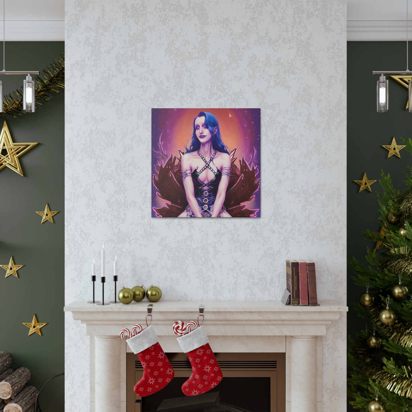 High Elvan Priestess, Canvas Art, Unique Fantasy Art, Unique Gifts, Original Art