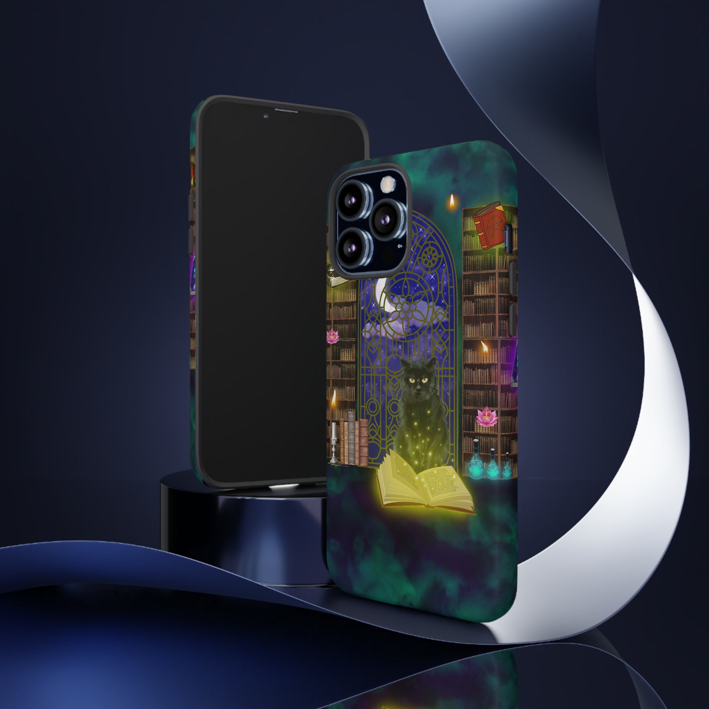 Mystic Cat Protective Phone Case, Samsung, iPhone, Pixel, all sizes