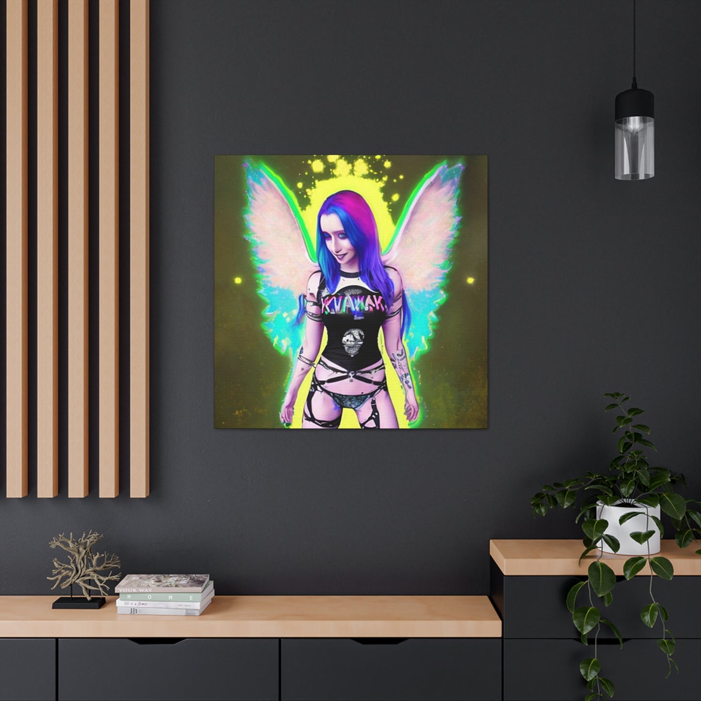 Kawai Anime Art, Canvas Print, Wall Art Original Art, Unique Gifts