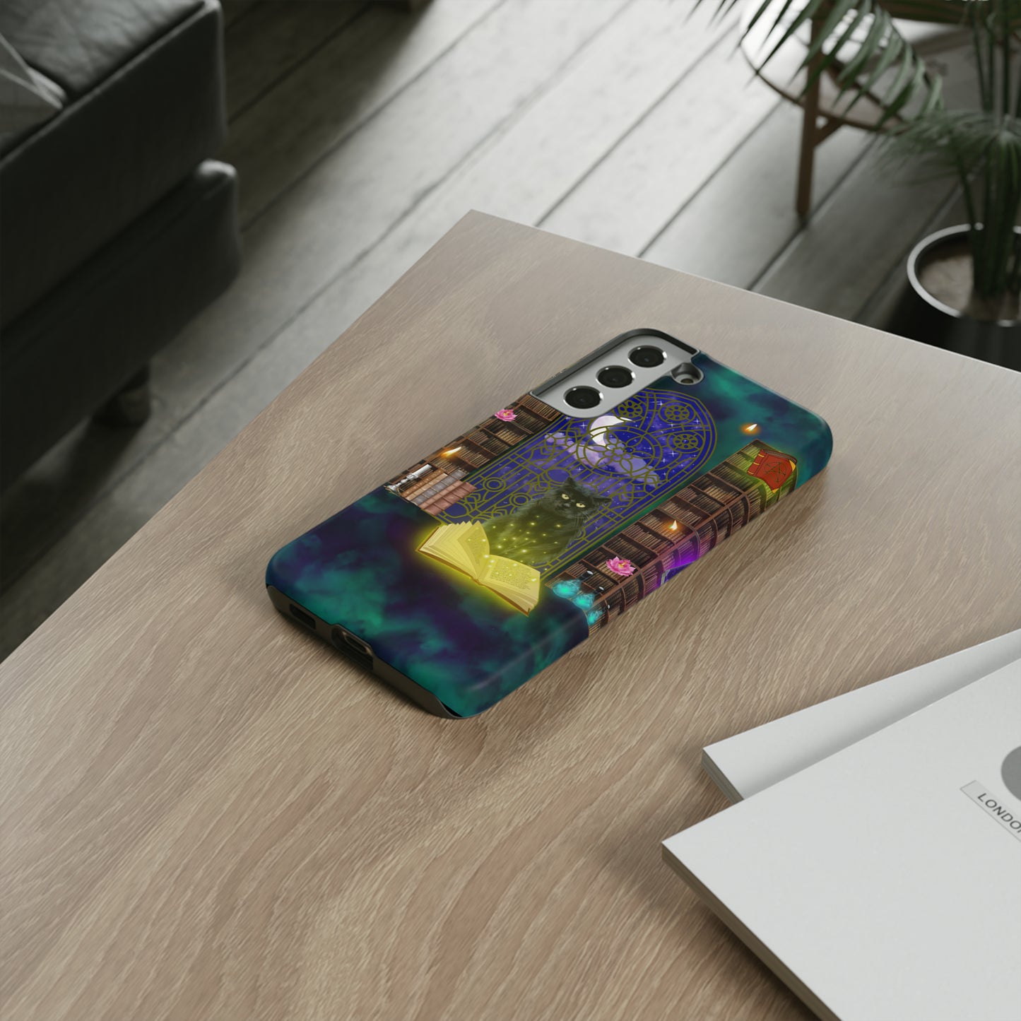 Mystic Cat Protective Phone Case, Samsung, iPhone, Pixel, all sizes