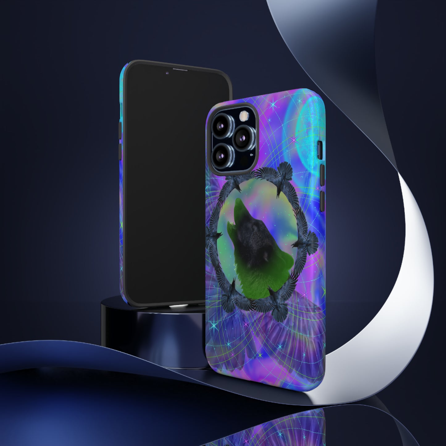 Mystic Wolf Protective Phone Case, Samsung, iPhone, Pixel, all sizes