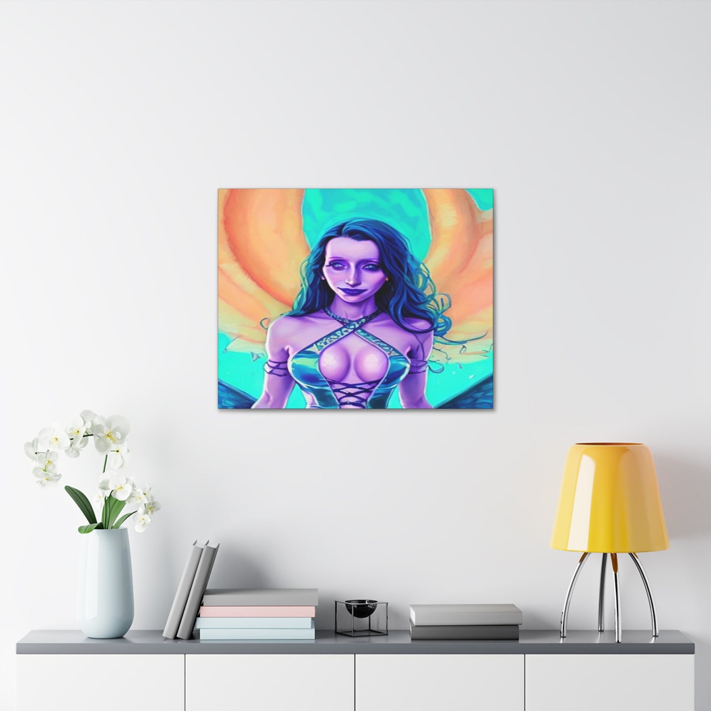 Circe, Greek Goddess Of The Sea, Canvas Art, Fantasy Art, Unique Gift, Original Art