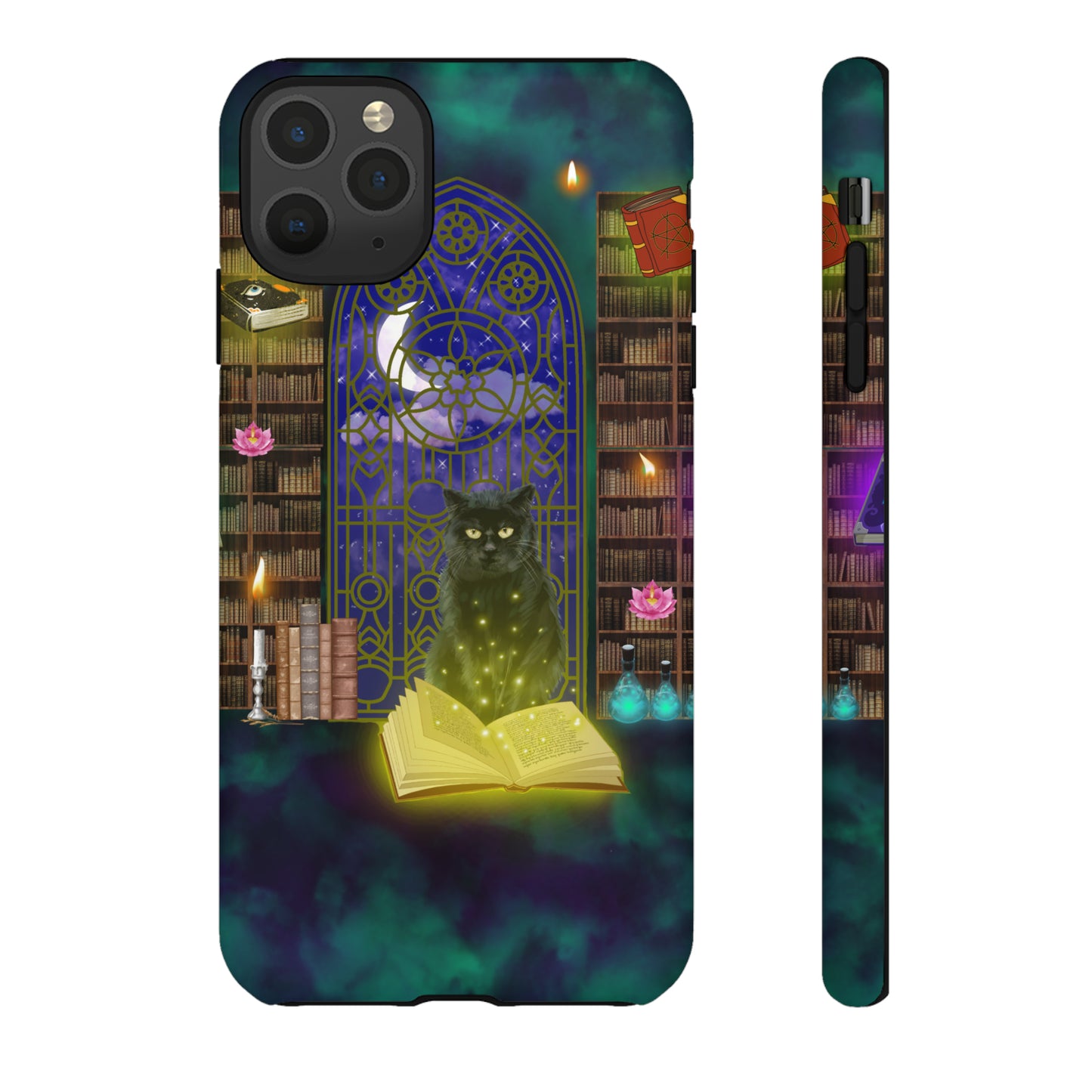 Mystic Cat Protective Phone Case, Samsung, iPhone, Pixel, all sizes