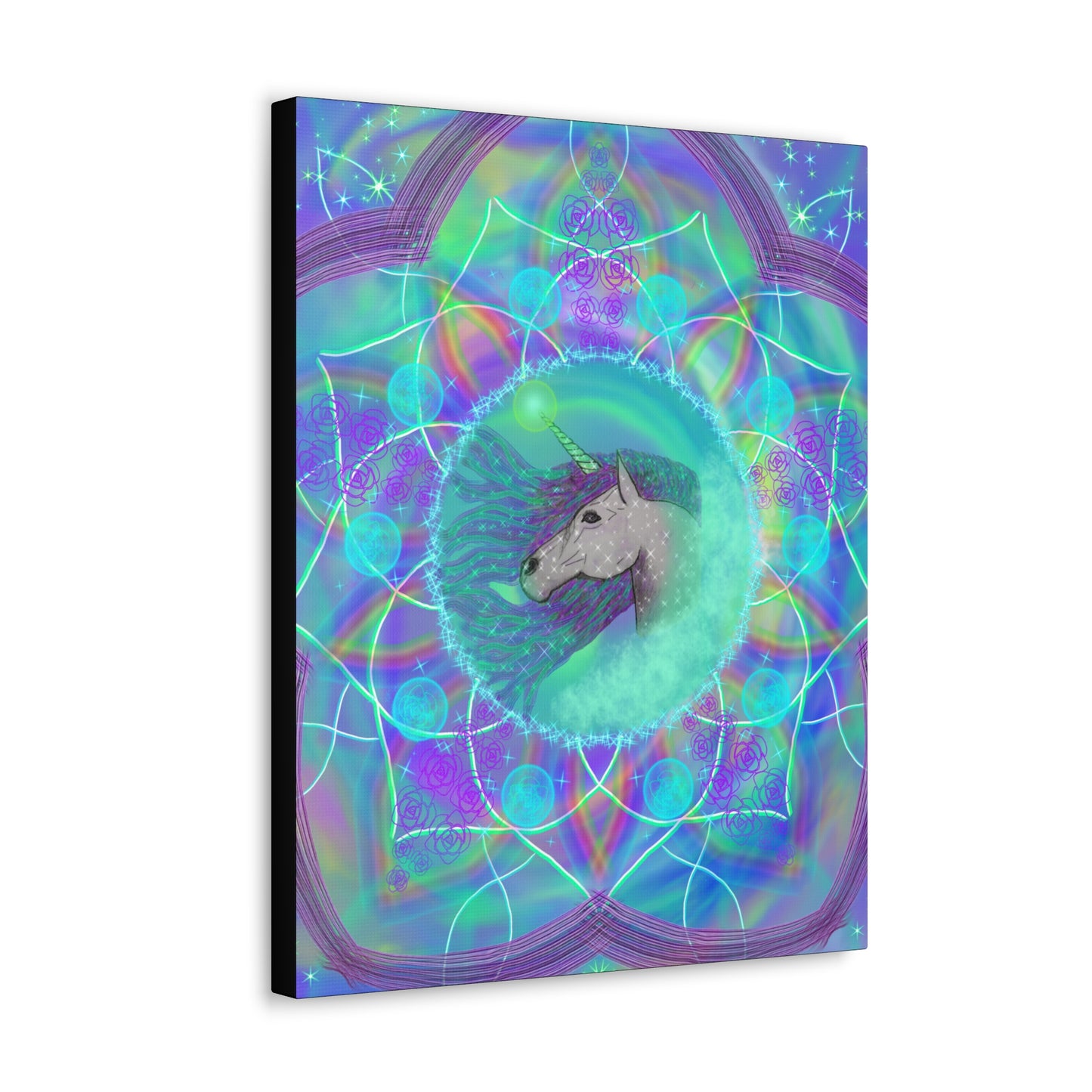 Mystic Unicorn, Canvas Art, Canvas Print, Original Art, Unique Gifts, Unicorn Lover Gift
