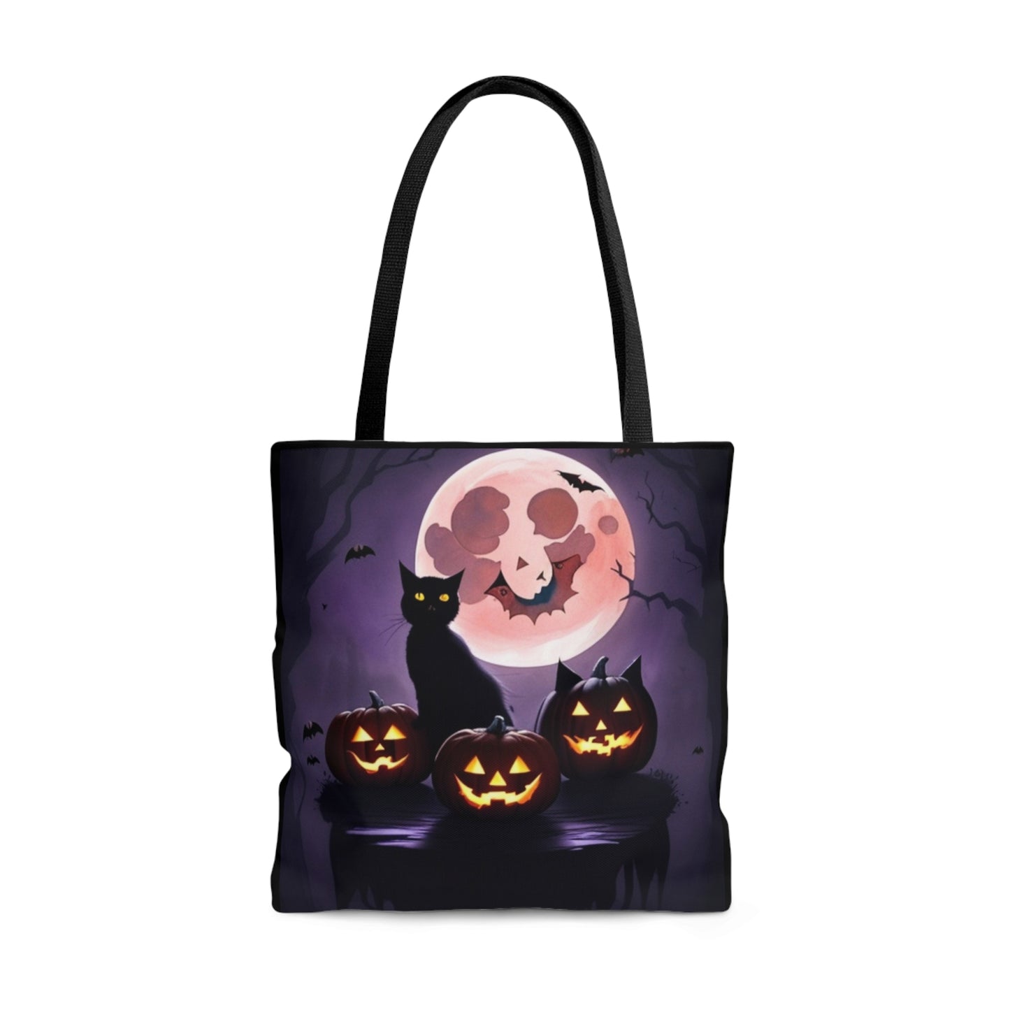 All Hallows Eve, Black Cat, Halloween Candy Tote Bag