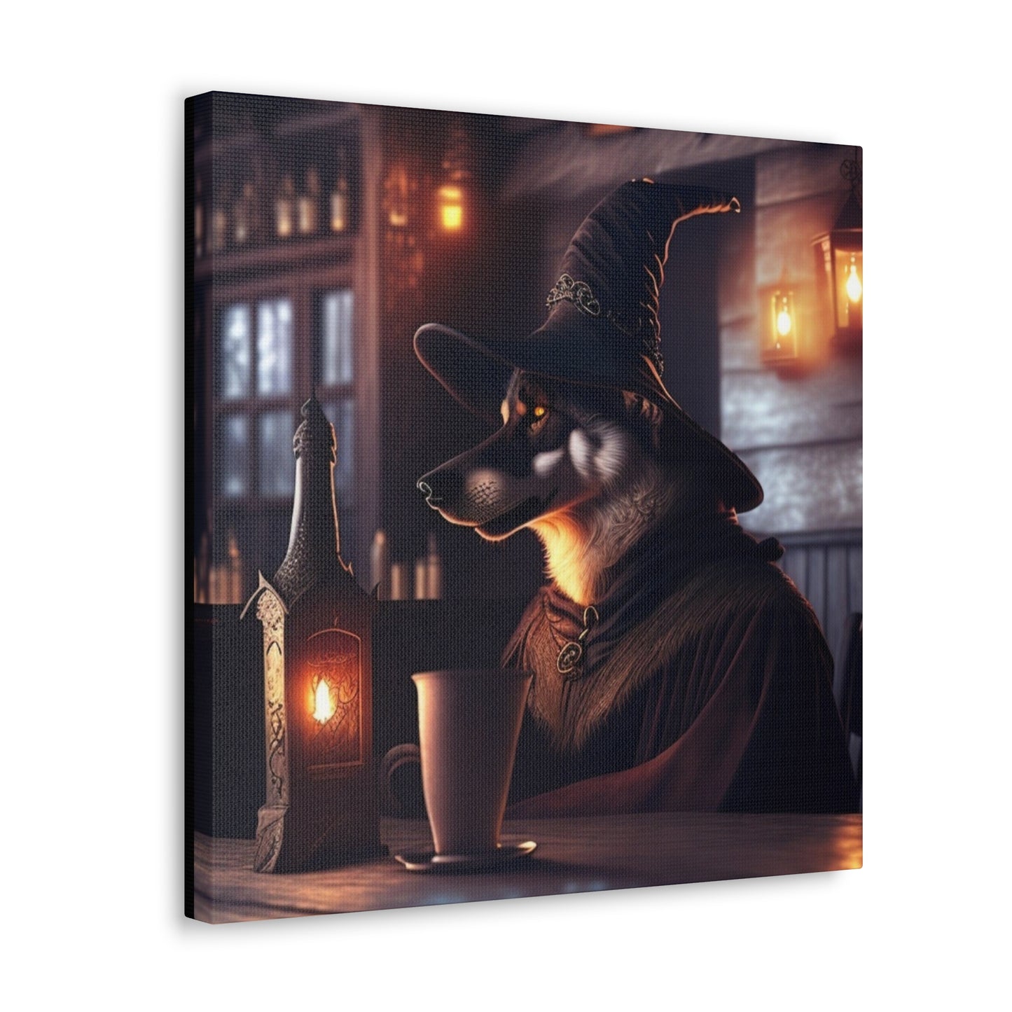 Wolf Sorcerer , Canvas Art, Canvas Print, Wall Decor, Original Art, Unique Gifts