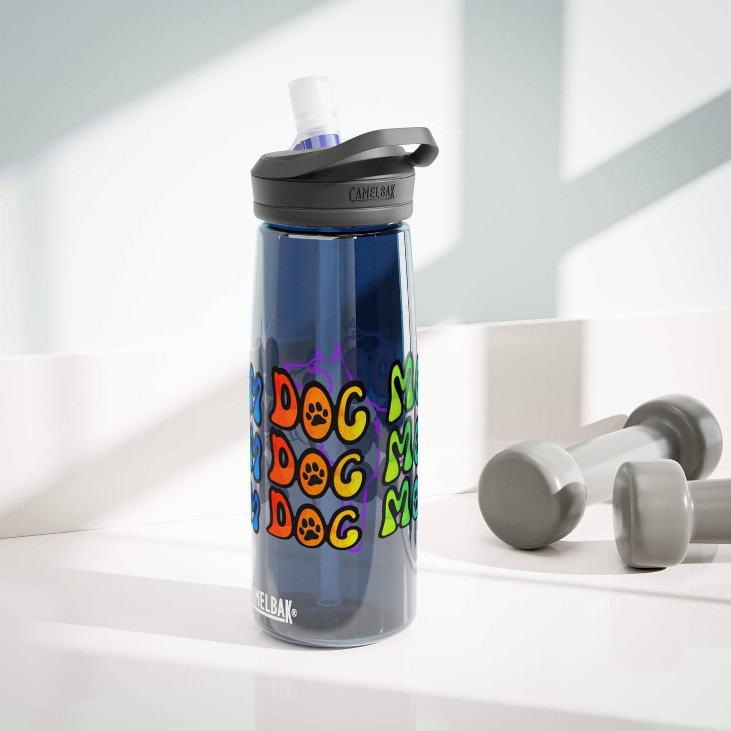 Dog Mom Water Bottle, 25oz
