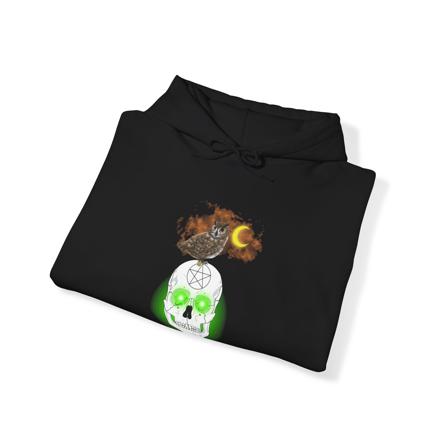 Unisex Heavy Blend™ Owl Skull Halloween Hooded Sweatshirt