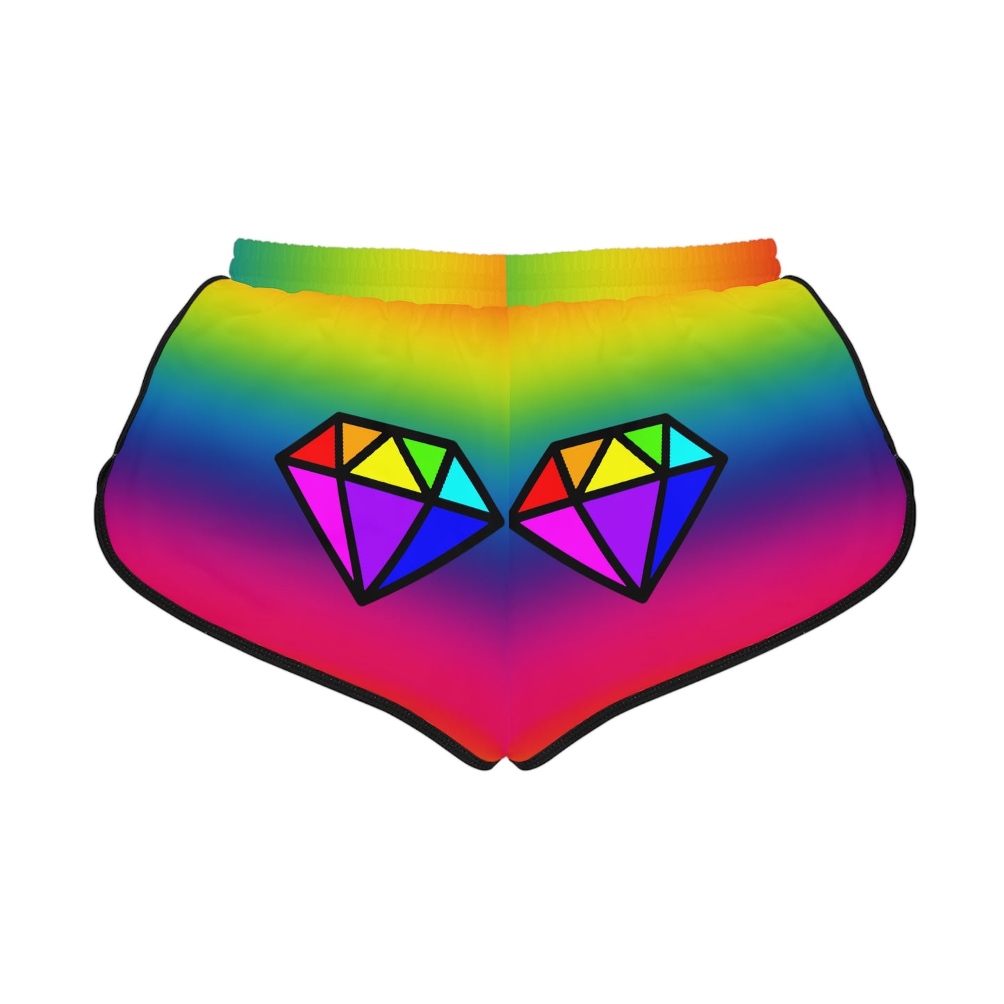 PRIDE Diamond Women's Relaxed Shorts Rainbow