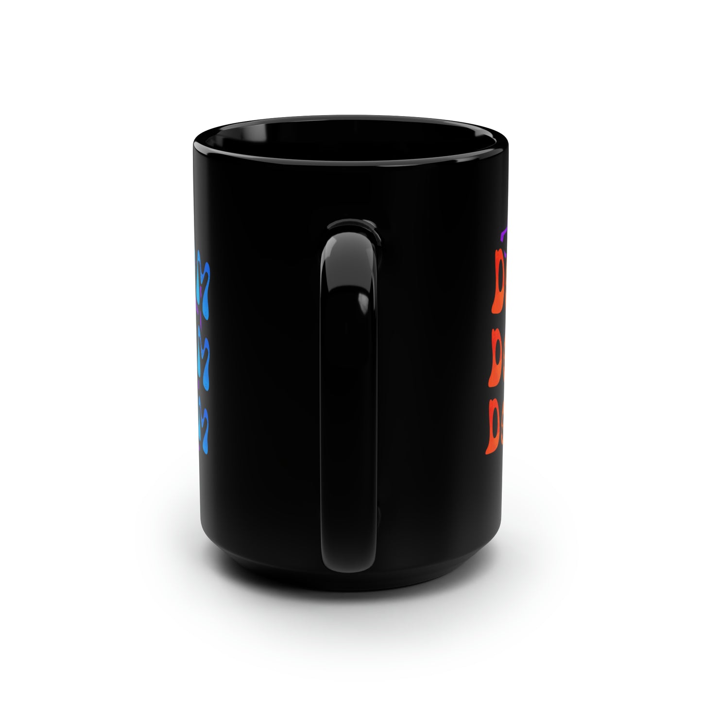 Dog Mom Black Mug, 15oz