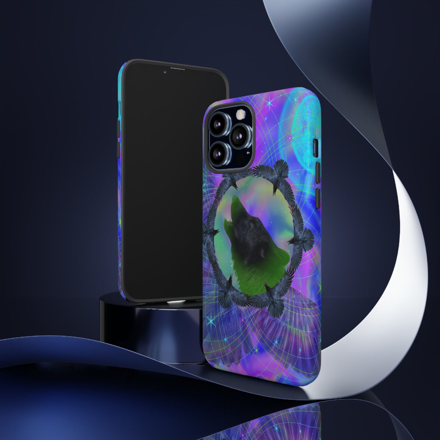 Mystic Wolf Protective Phone Case, Samsung, iPhone, Pixel, all sizes