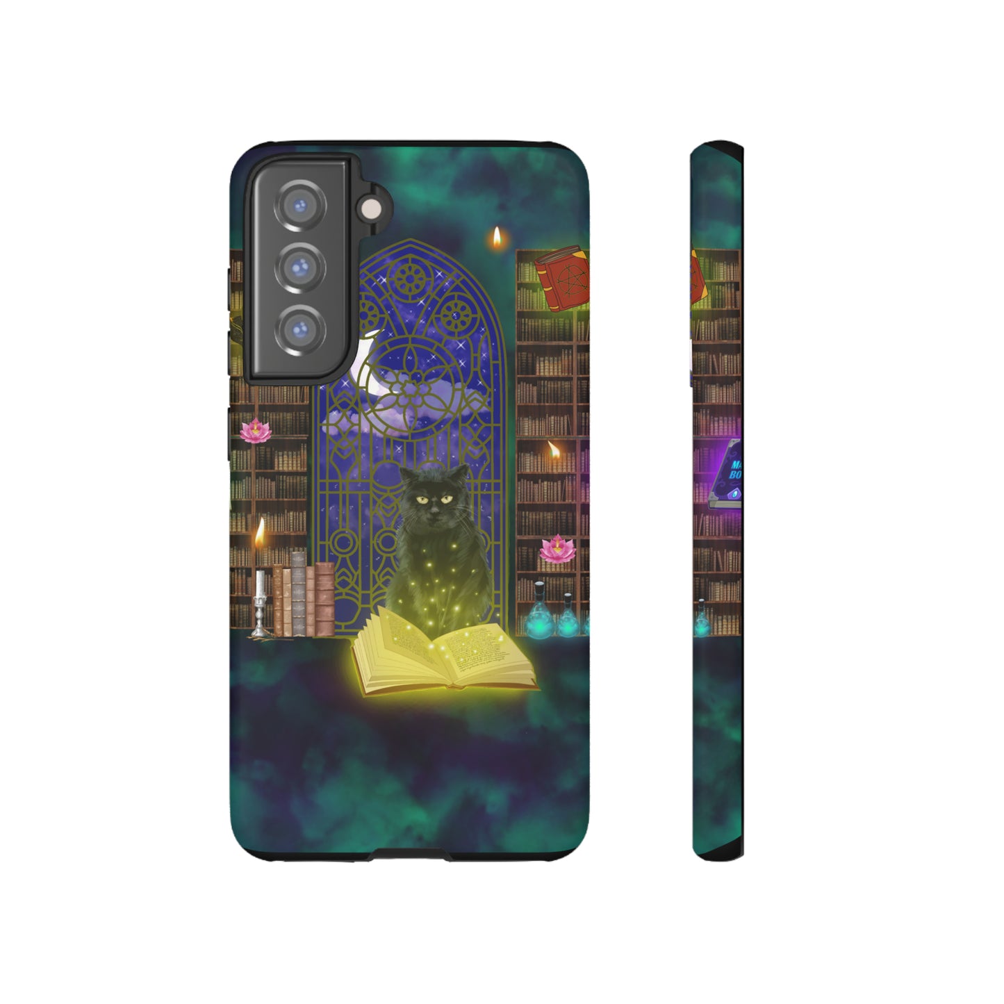 Mystic Cat Protective Phone Case, Samsung, iPhone, Pixel, all sizes