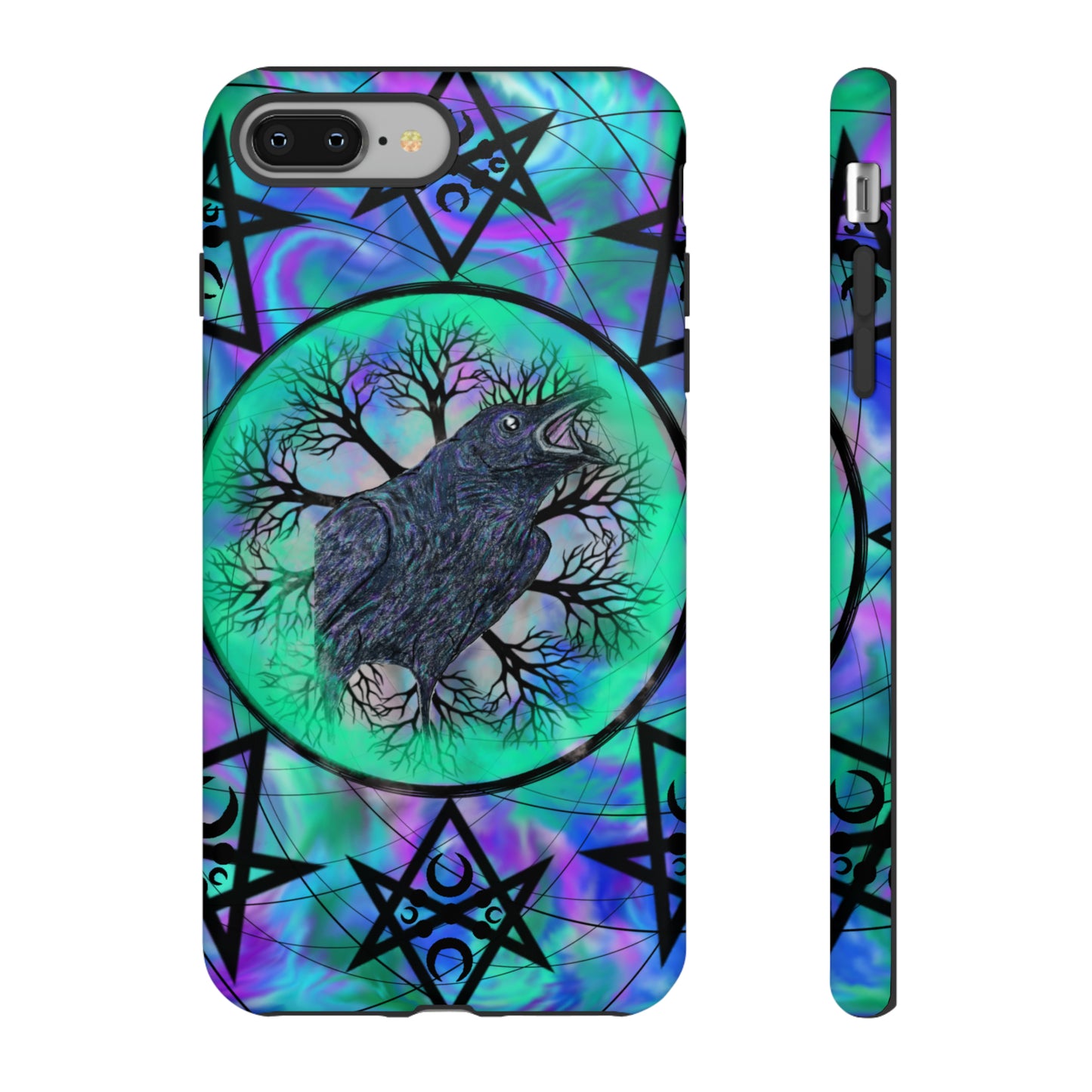 Raven Medicine Totem Protective Phone Case, Samsung, iPhone, Pixel, all sizes