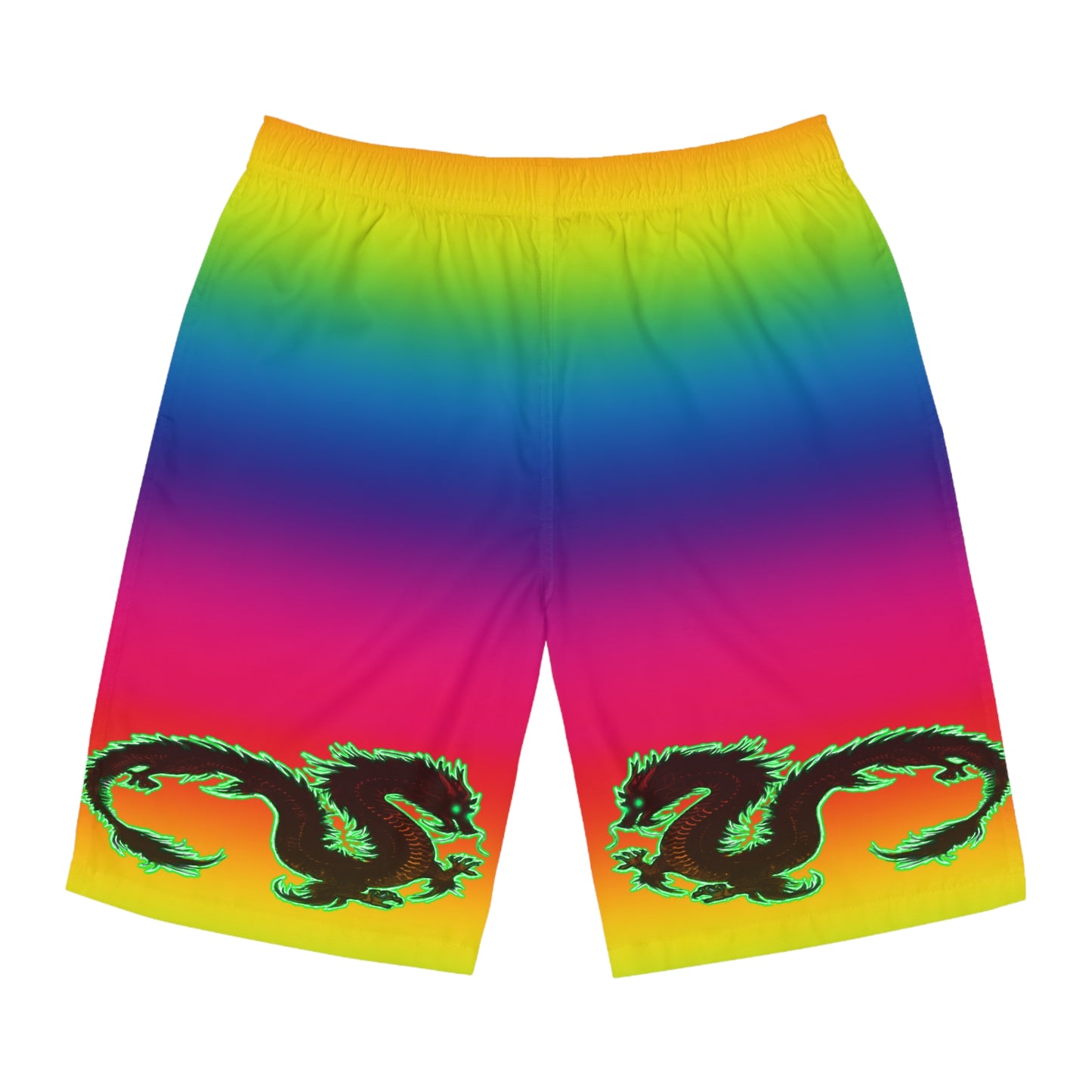 Rainbow Dragon Men's Board Shorts (AOP)