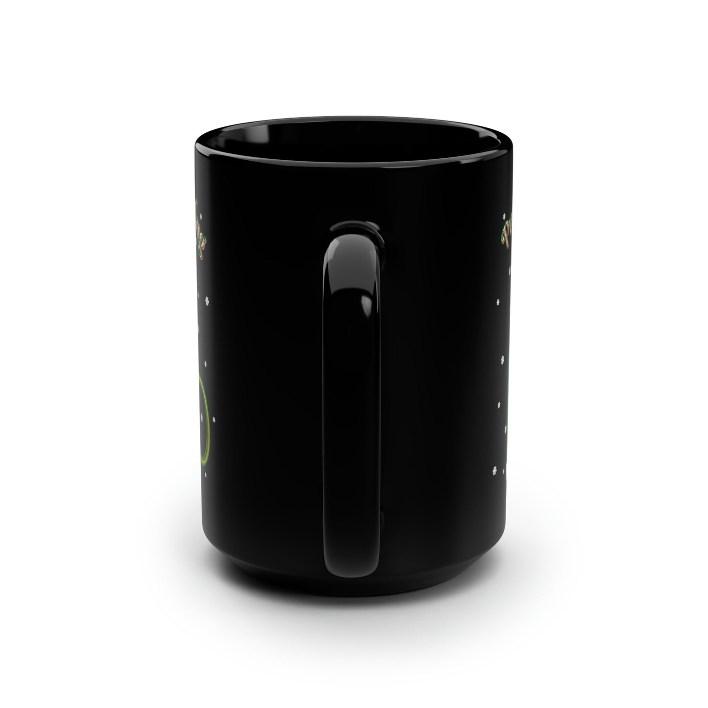 Pug In A Mug Christmas Black Mug, 15oz
