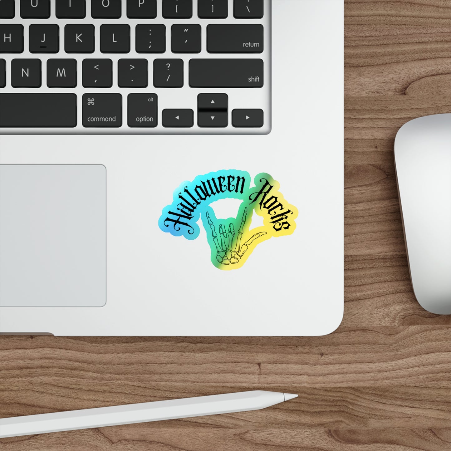 Halloween Rainbow Holographic Die-cut Vinyl Stickers Halloween Rocks