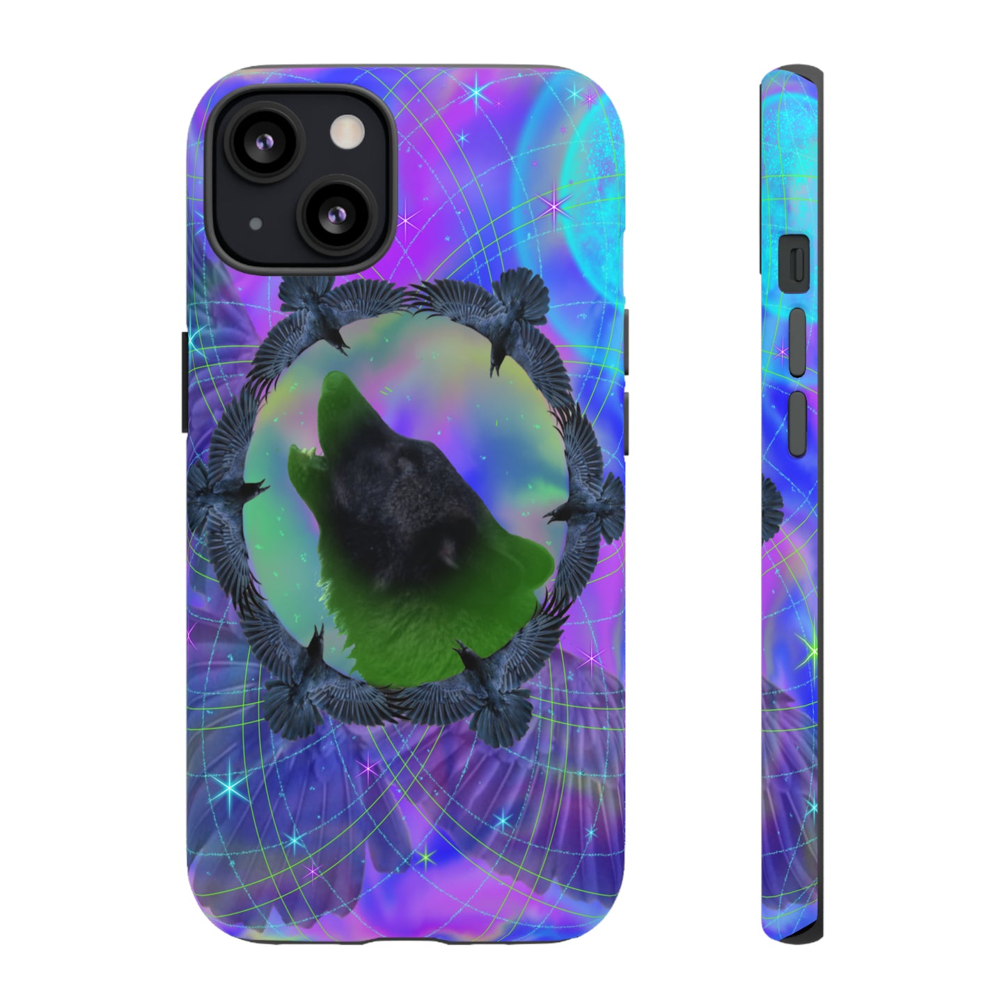 Mystic Wolf Protective Phone Case, Samsung, iPhone, Pixel, all sizes