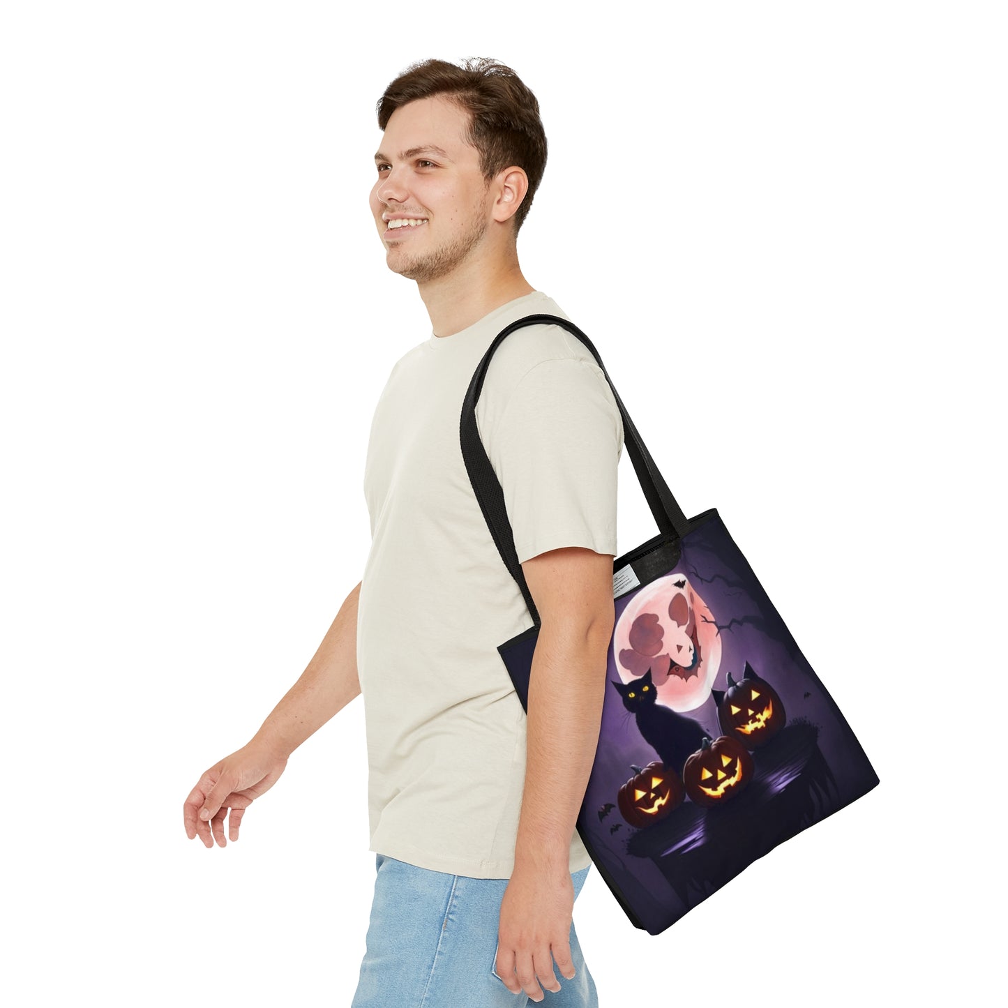 All Hallows Eve, Black Cat, Halloween Candy Tote Bag