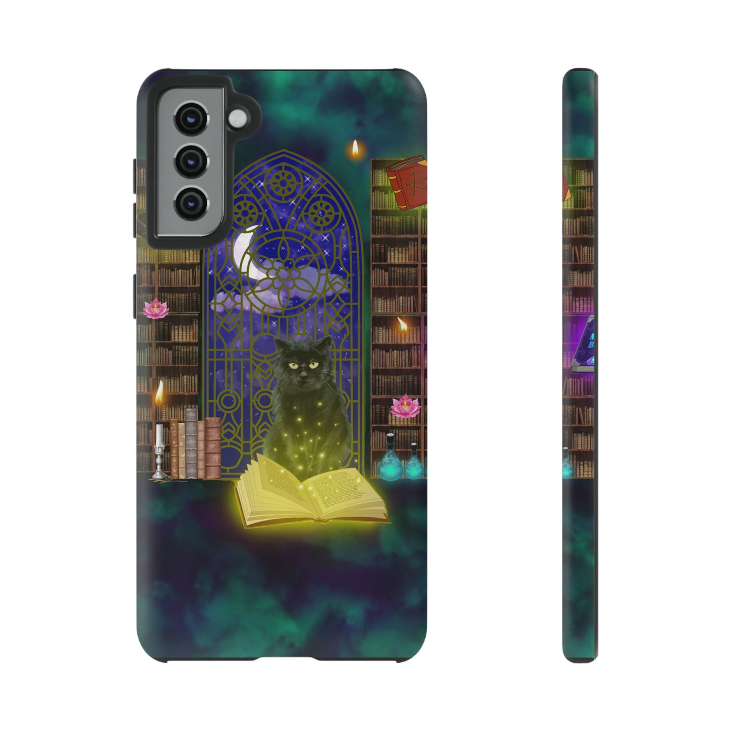 Mystic Cat Protective Phone Case, Samsung, iPhone, Pixel, all sizes