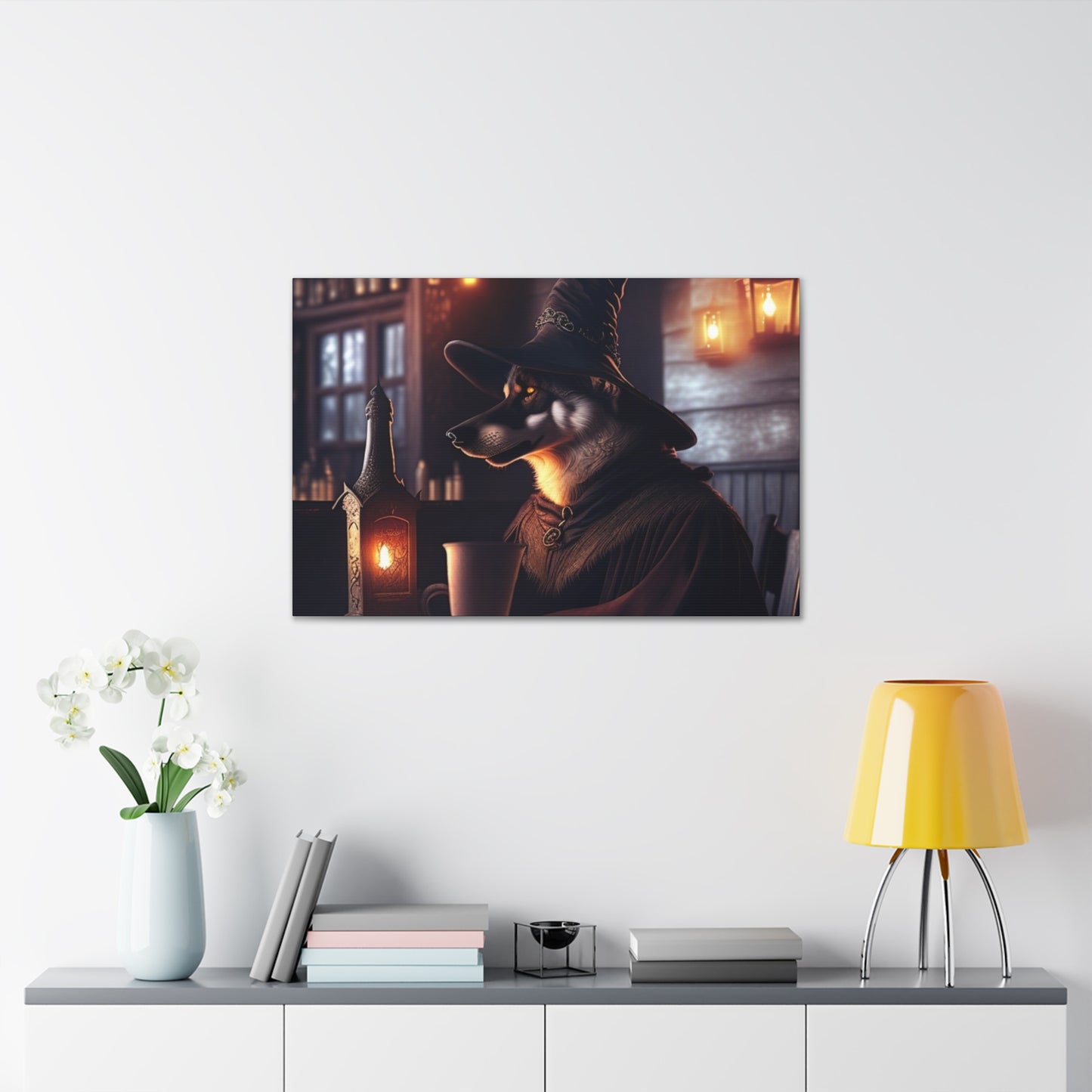 Wolf Sorcerer , Canvas Art, Canvas Print, Wall Decor, Original Art, Unique Gifts