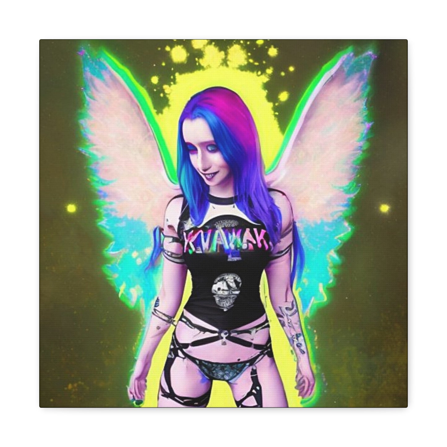 Kawai Anime Art, Canvas Print, Wall Art Original Art, Unique Gifts