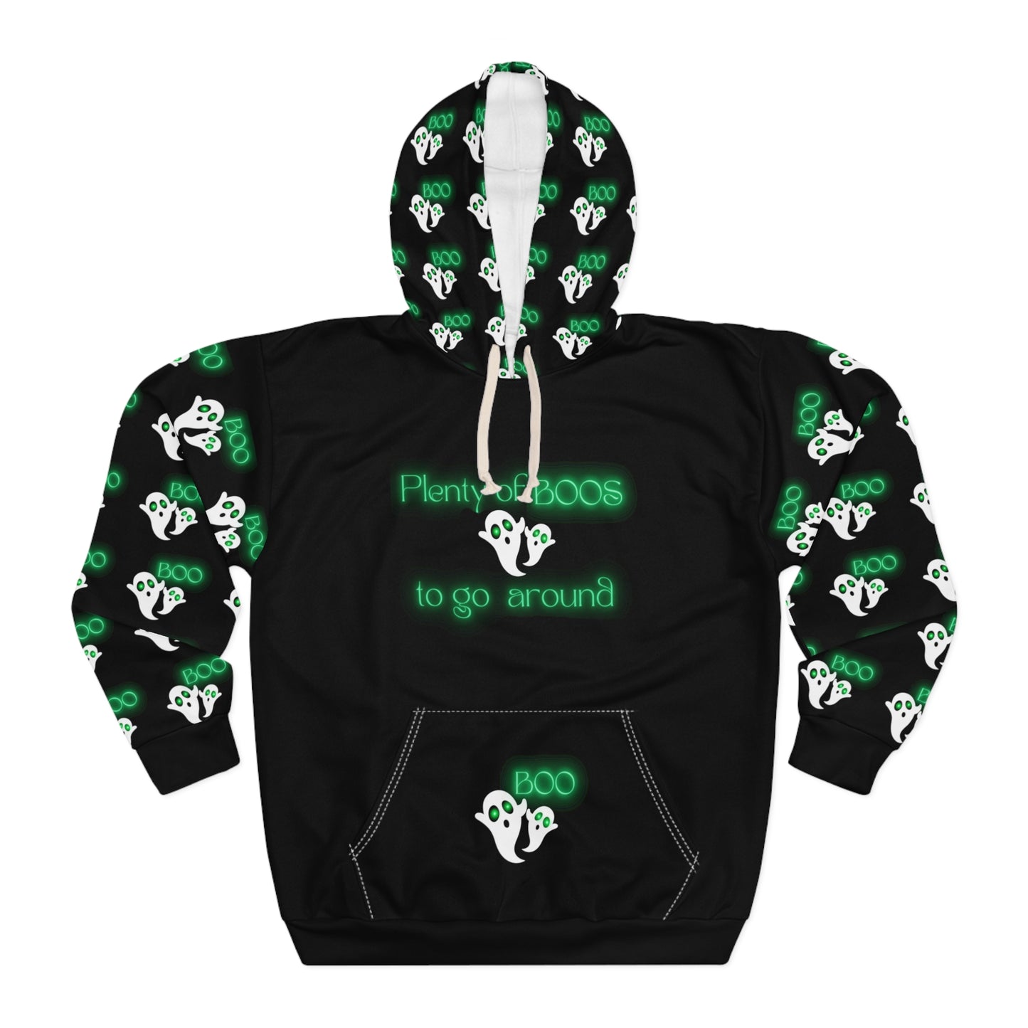 Plenty Of Boos Ghosts Halloween Pullover Hoodie Black