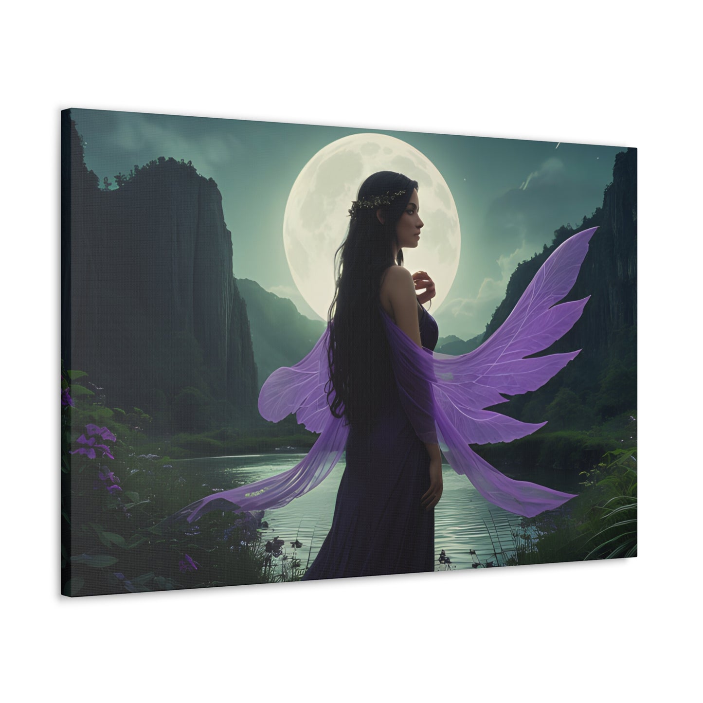 Dreamy Water Fairy,  Canvas Art, Canvas Print, Wall Decor, Original Art, Unique Gifts