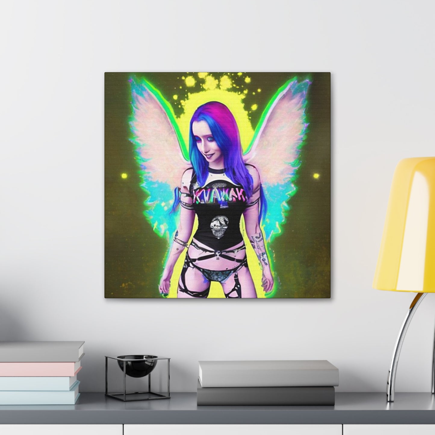 Kawai Anime Art, Canvas Print, Wall Art Original Art, Unique Gifts