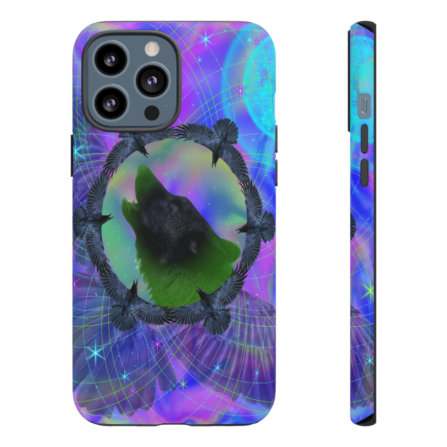 Mystic Wolf Protective Phone Case, Samsung, iPhone, Pixel, all sizes