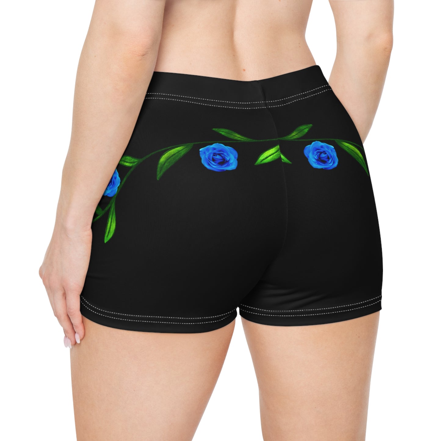 Blue Rose, Summer Shorts, Womens