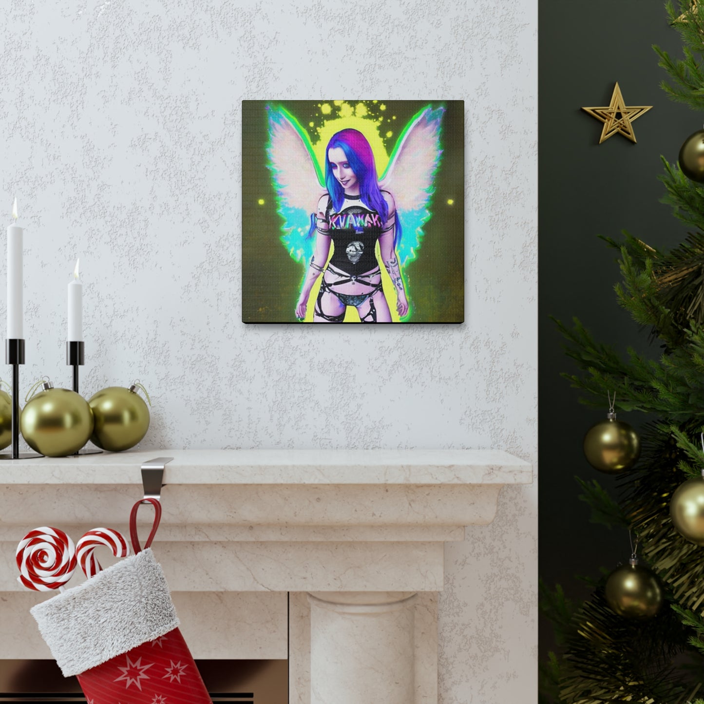 Kawai Anime Art, Canvas Print, Wall Art Original Art, Unique Gifts