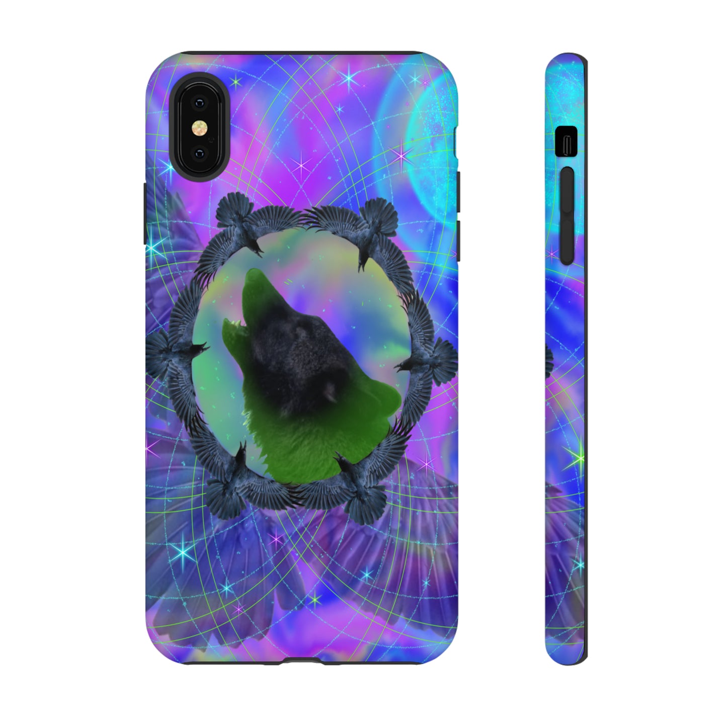 Mystic Wolf Protective Phone Case, Samsung, iPhone, Pixel, all sizes