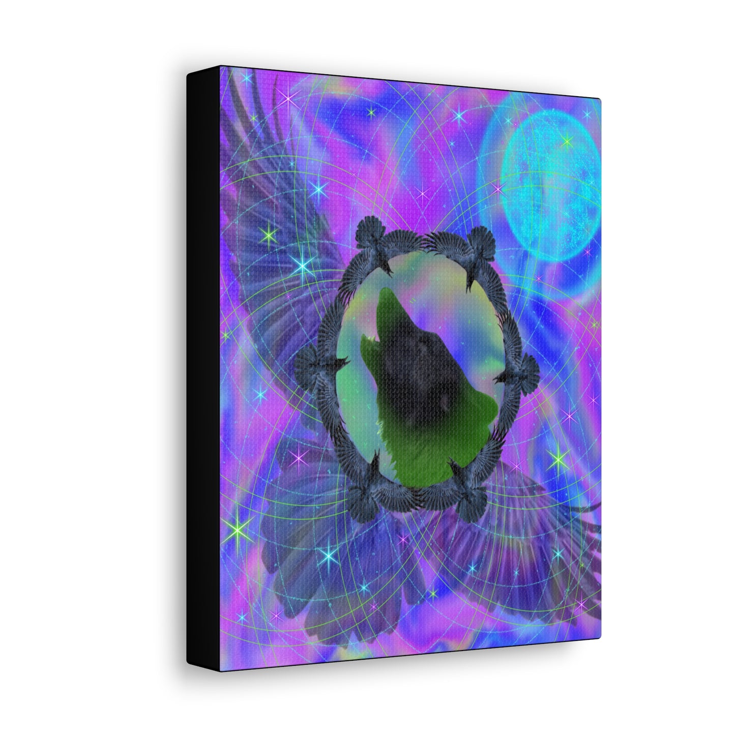 Mystic Wolf Canvas Painting Print