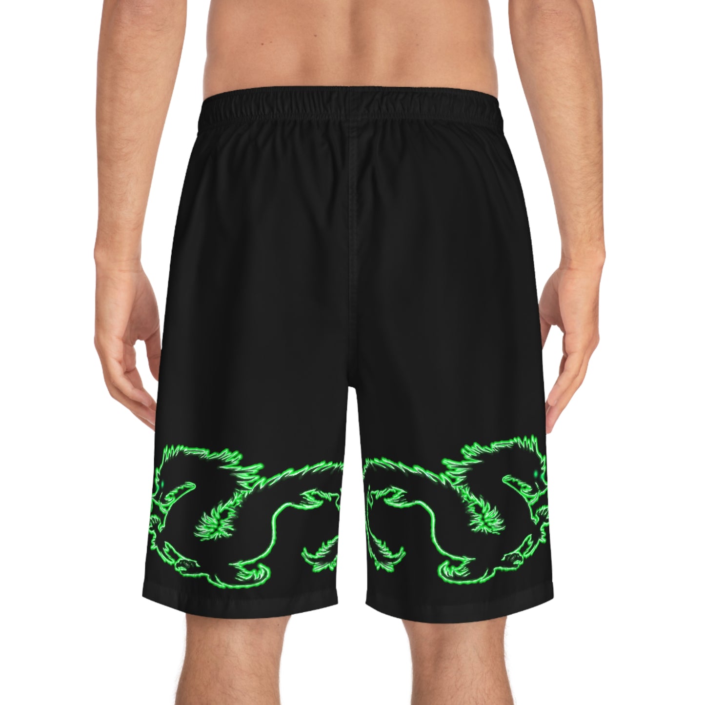 Emerald Dragon Men's Board Shorts (AOP)