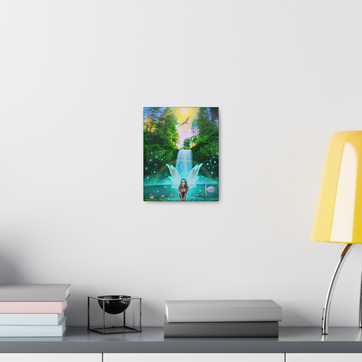 Mystic Water Fairy, Canvas print, Wall Decor, Fantasy Art, Unique Gift, Original Art