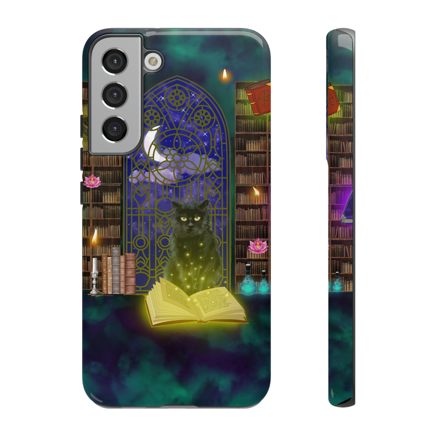 Mystic Cat Protective Phone Case, Samsung, iPhone, Pixel, all sizes