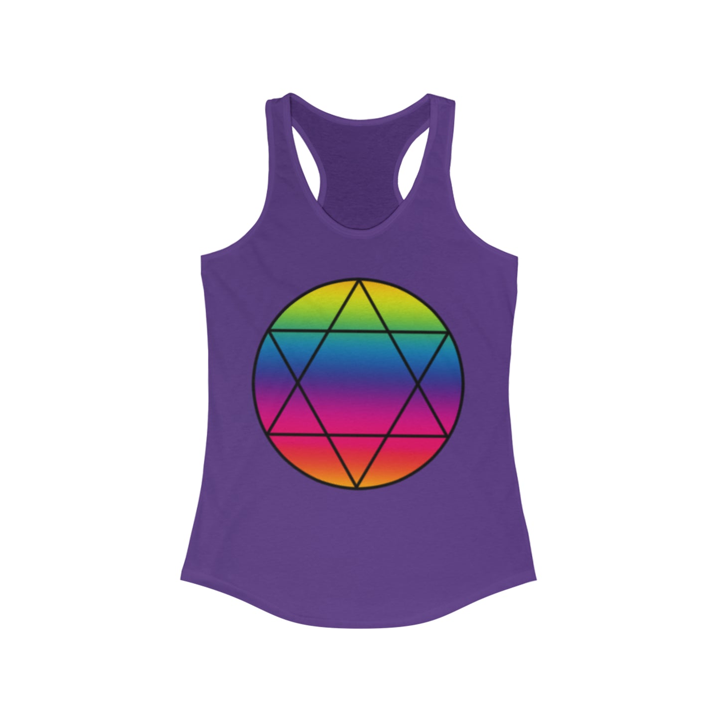 PRIDE Hexagram Women's Ideal Racerback Tank