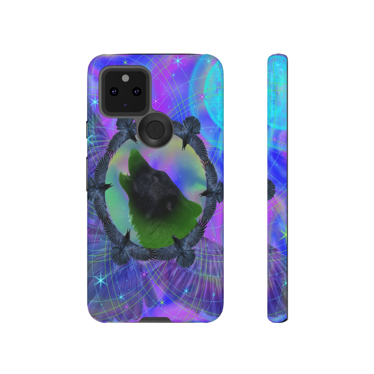 Mystic Wolf Protective Phone Case, Samsung, iPhone, Pixel, all sizes