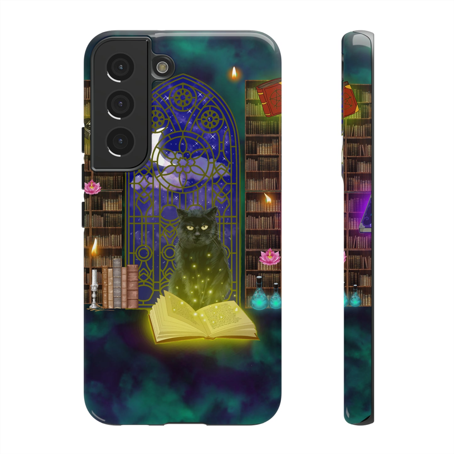 Mystic Cat Protective Phone Case, Samsung, iPhone, Pixel, all sizes