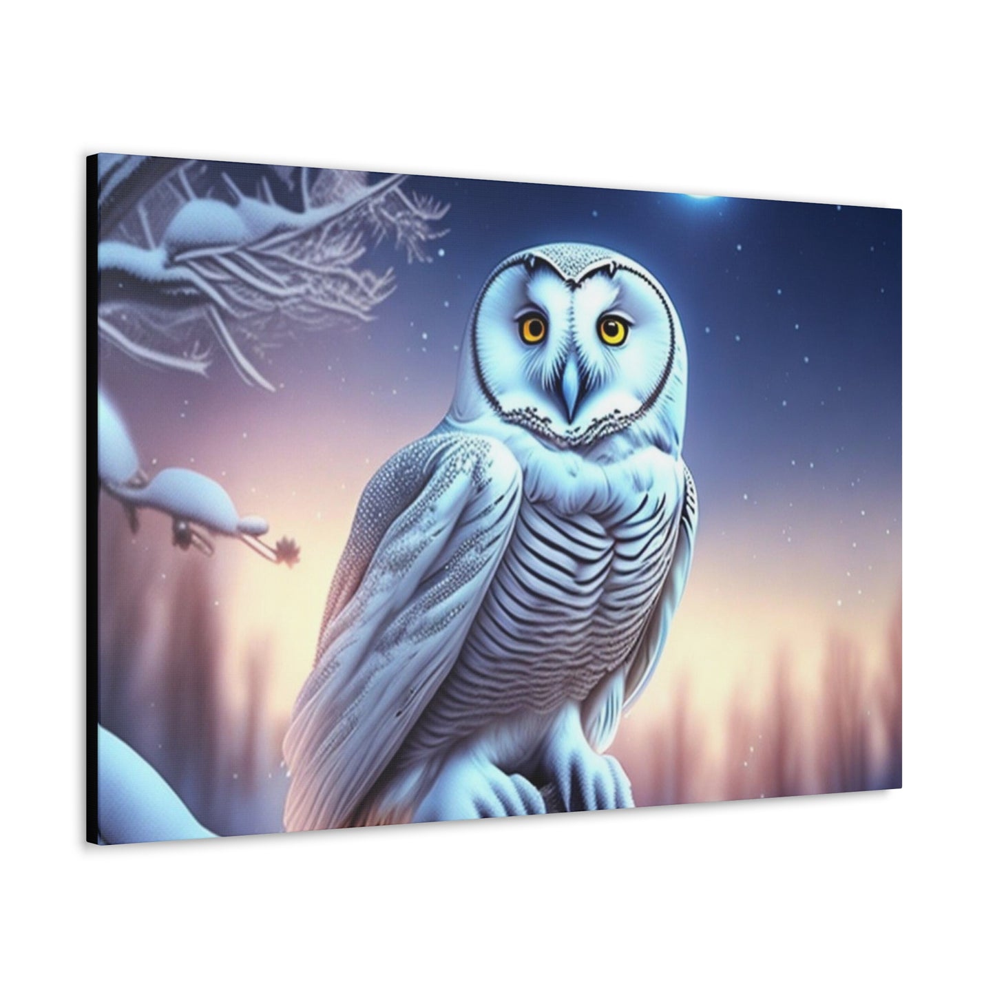 Dreamy Snowy Owl , Canvas Art, Canvas Print, Wall Decor, Original Art, Unique Gifts