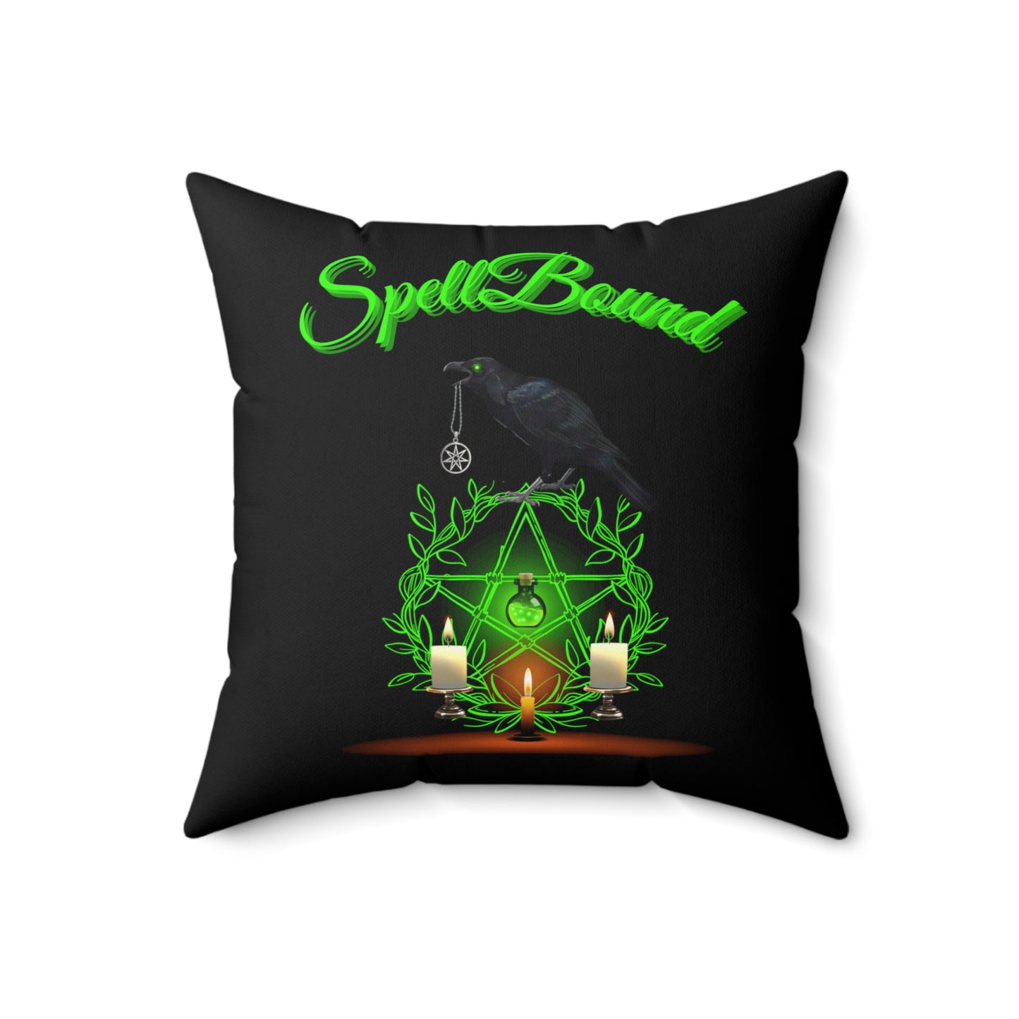 Spellbound Pentagram Halloween Pillow Spun Polyester Square Pillow