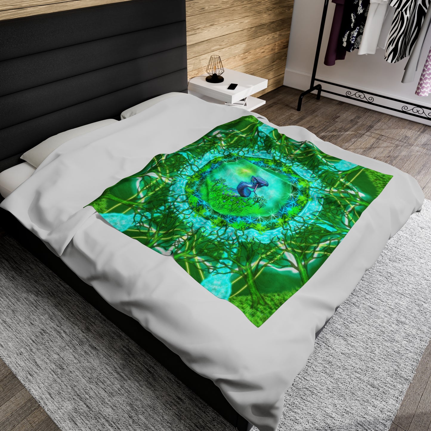 Snake Medicine Mandala Velveteen Plush Blanket