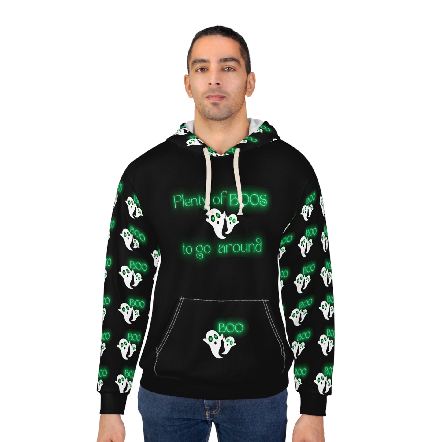Plenty Of Boos Ghosts Halloween Pullover Hoodie Black