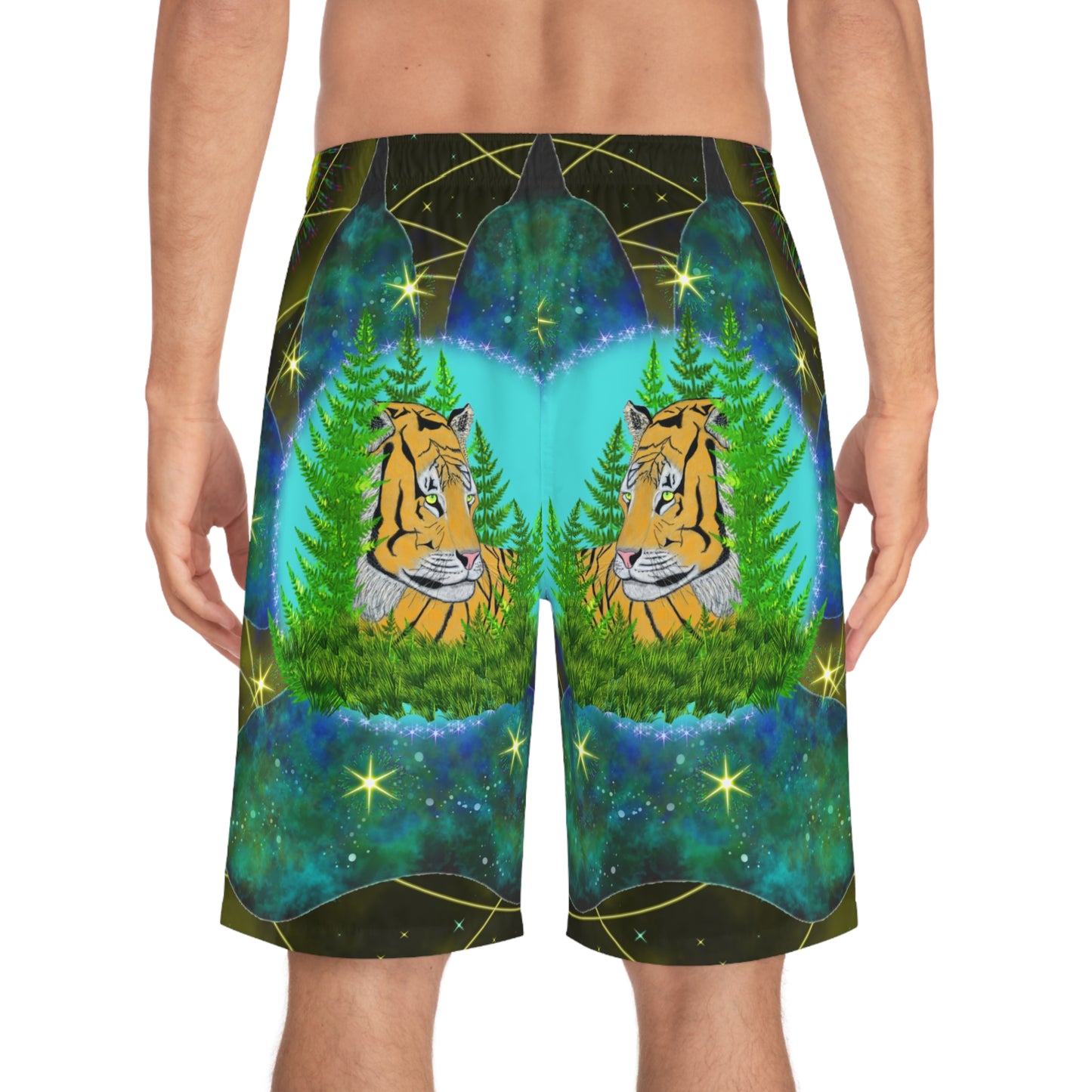 Tiger Mandala Men's Board Shorts
