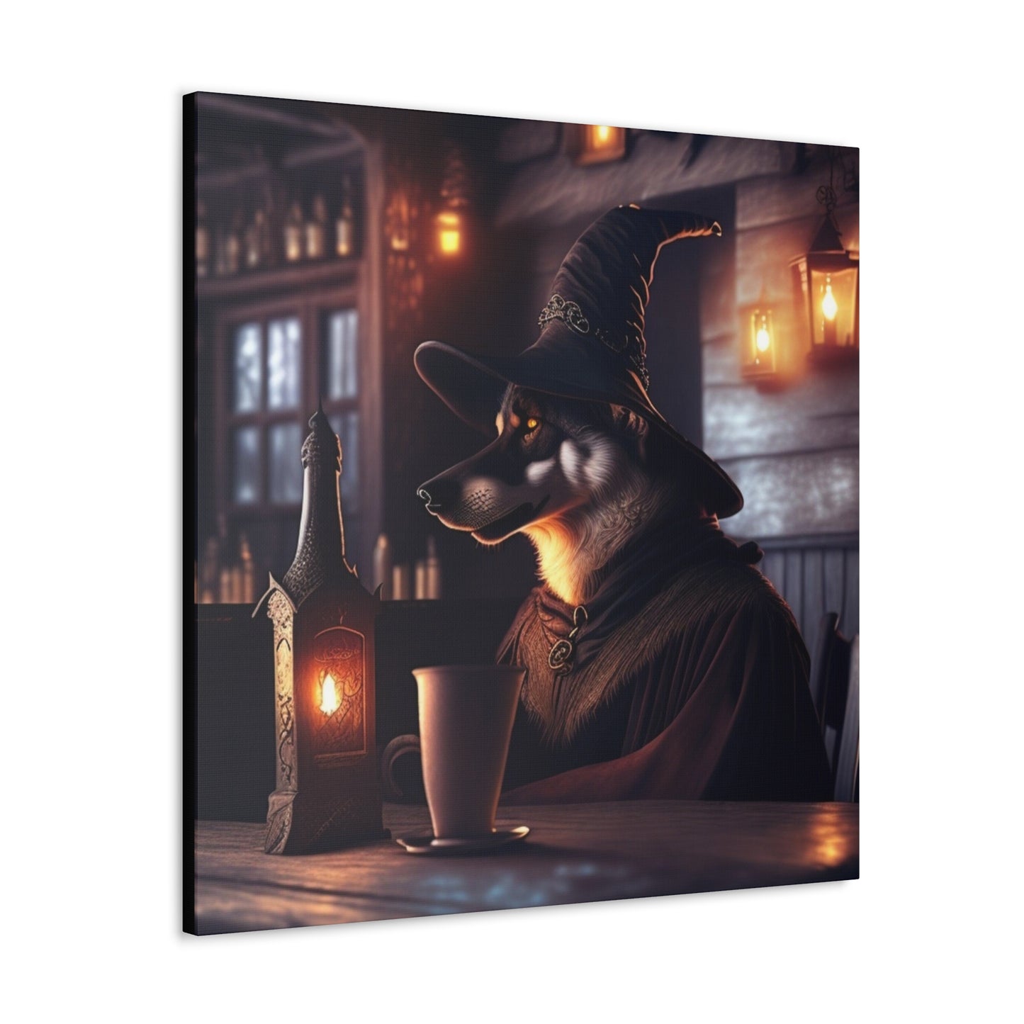 Wolf Sorcerer , Canvas Art, Canvas Print, Wall Decor, Original Art, Unique Gifts