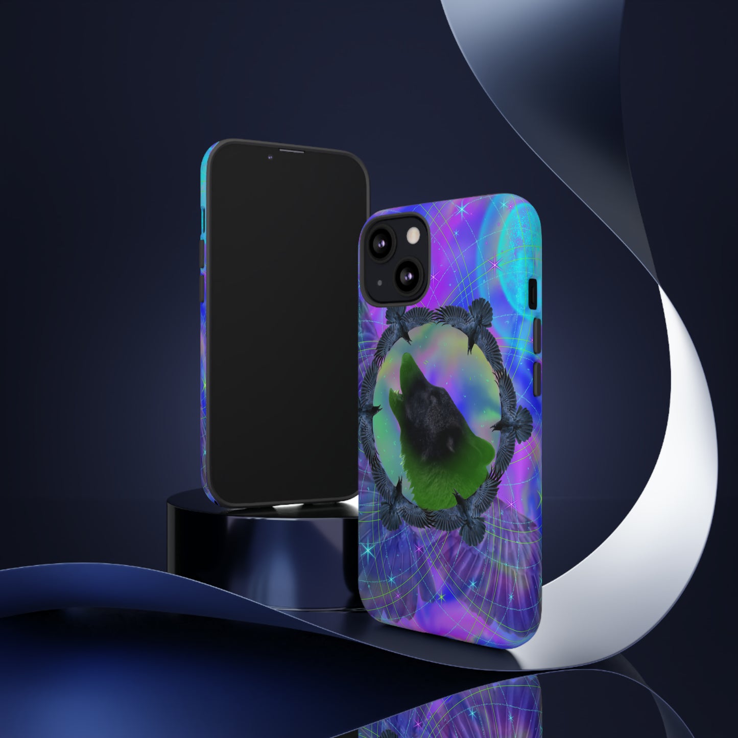 Mystic Wolf Protective Phone Case, Samsung, iPhone, Pixel, all sizes
