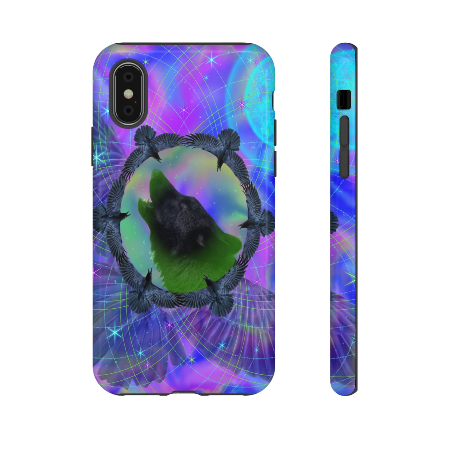 Mystic Wolf Protective Phone Case, Samsung, iPhone, Pixel, all sizes