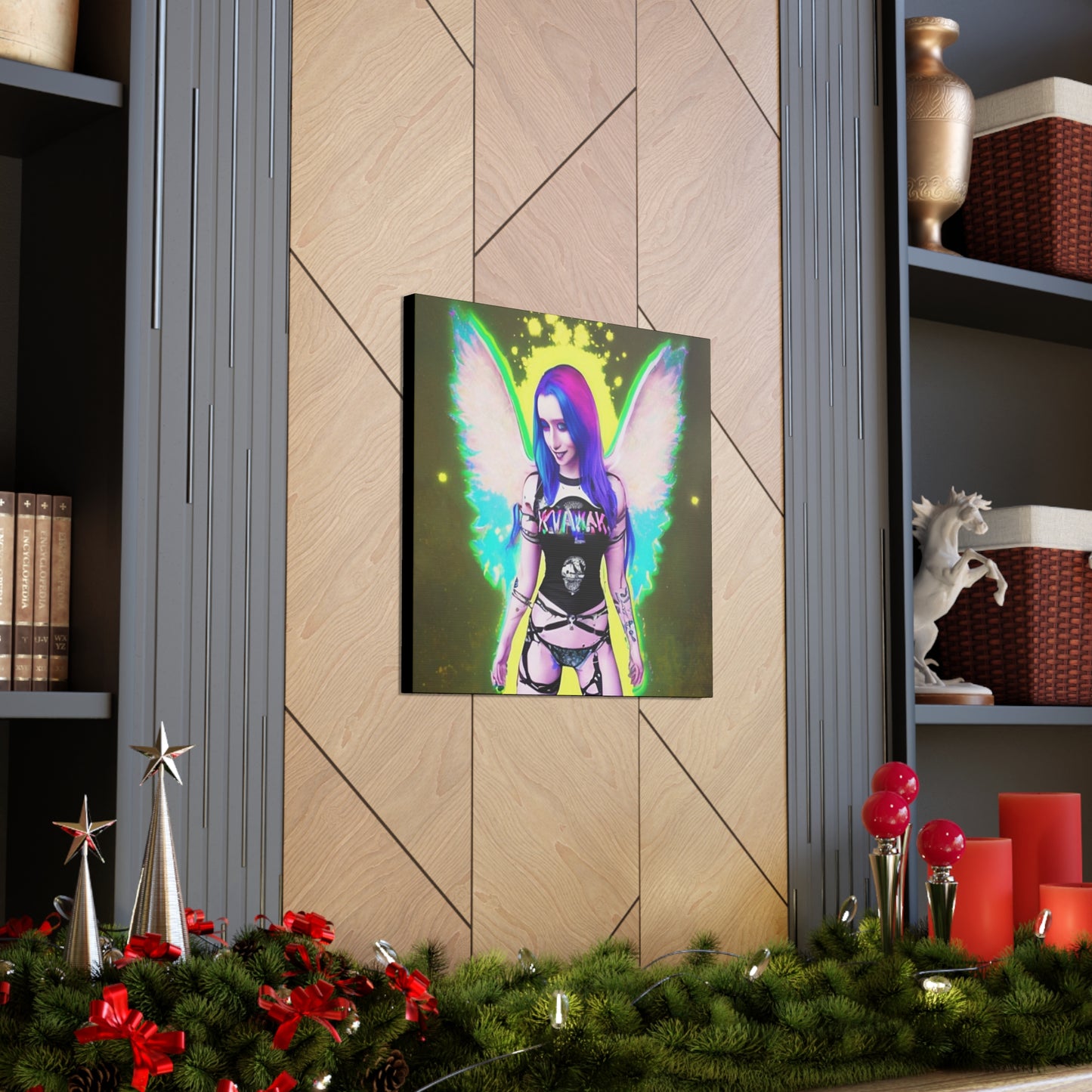 Kawai Anime Art, Canvas Print, Wall Art Original Art, Unique Gifts