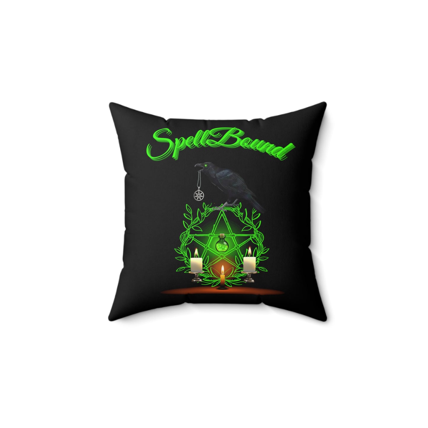 Spellbound Pentagram Halloween Pillow Spun Polyester Square Pillow