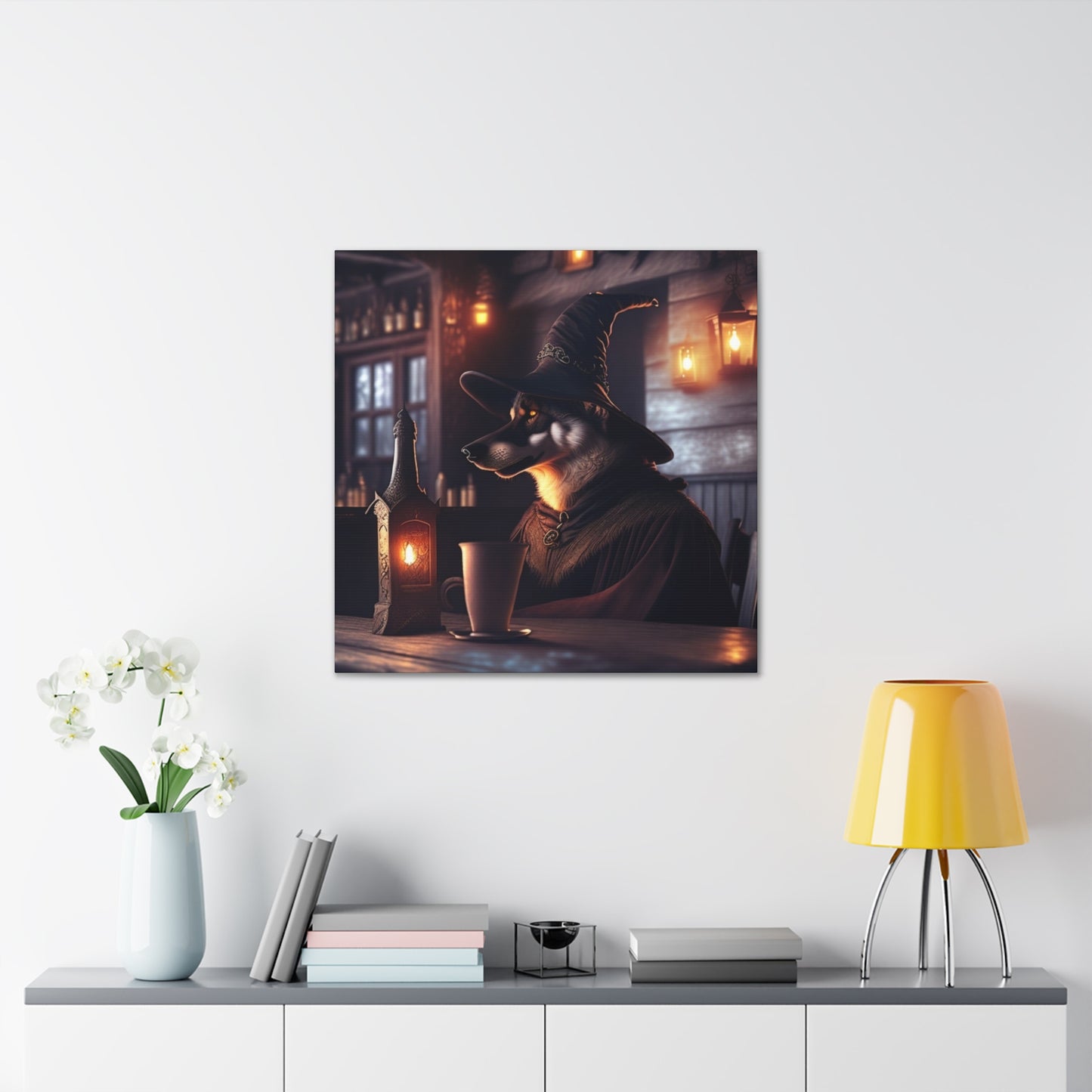 Wolf Sorcerer , Canvas Art, Canvas Print, Wall Decor, Original Art, Unique Gifts
